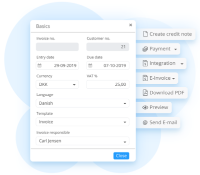 Fakturering features Basic