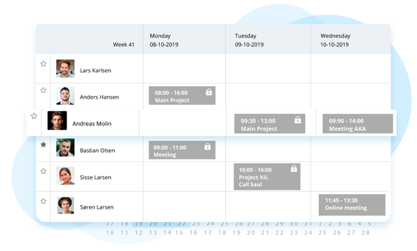 Kalender planlaegning eazyproject