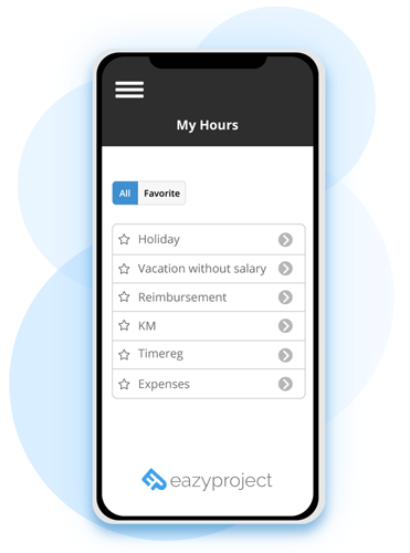 Mine timer i eazyproject webapp